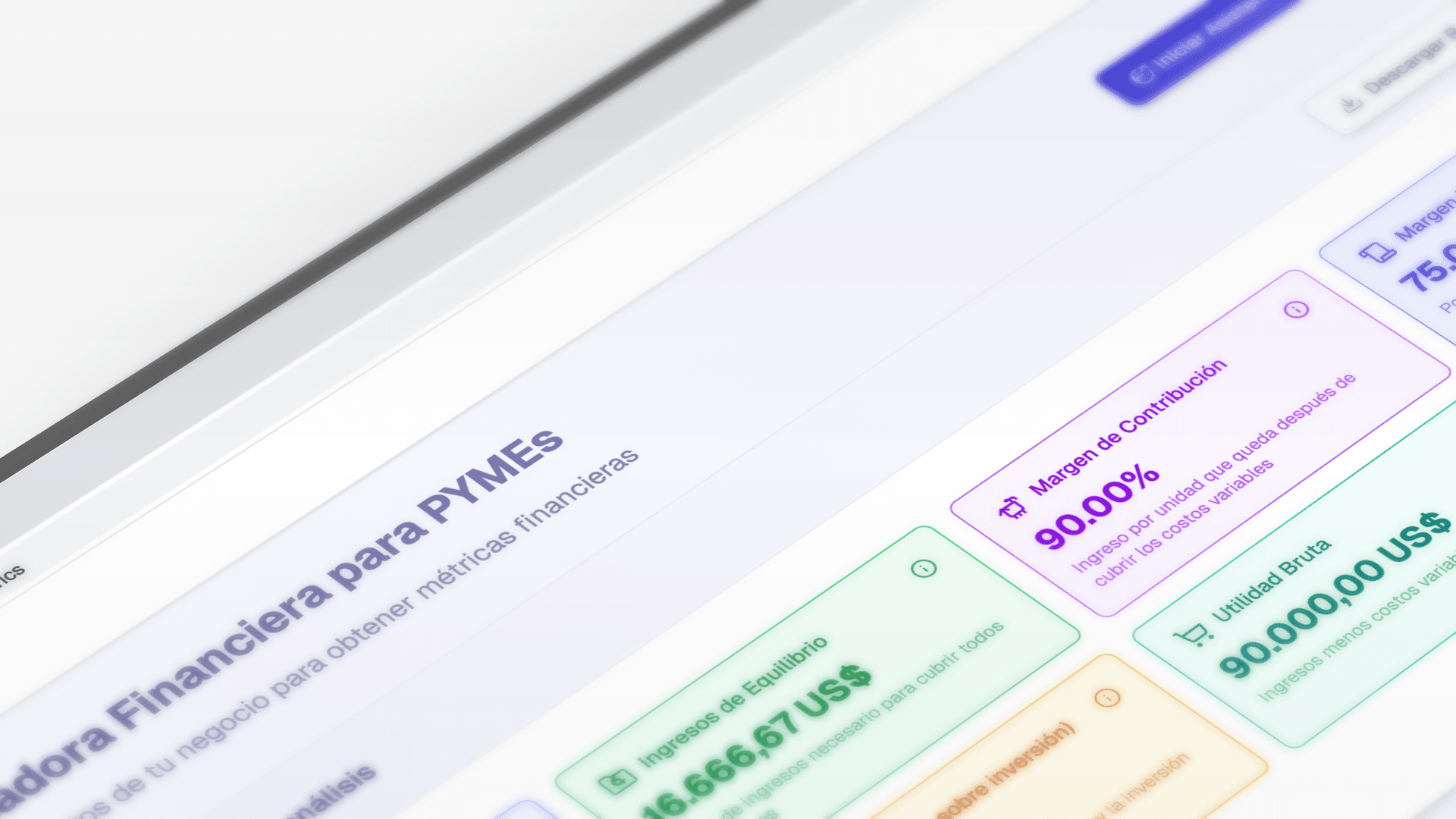 Financial dashboard example